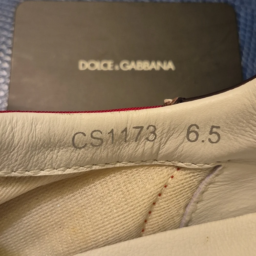 Dolce&Gabbana Red Suede&leatherlow Profile Trainers Mens sz.6.5= 8.5wmn (#1741)